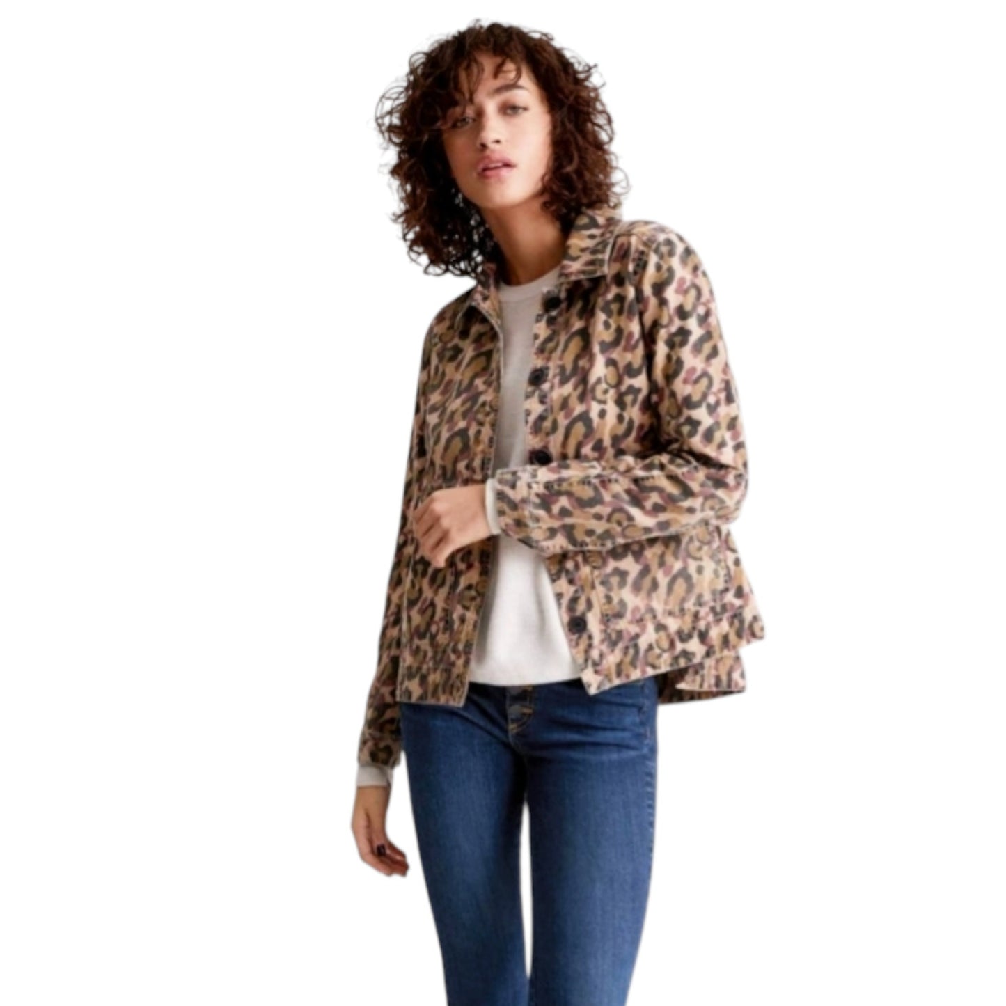 VERONICA BEARD Mercer Leopard Print Jacket S