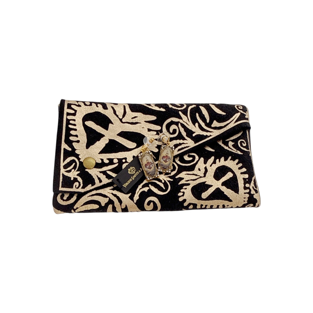 VIRGINS SAINTS & ANGELS VSA Retablo Rectangular Framed Earrings in Gold Virgins Saints & Angels