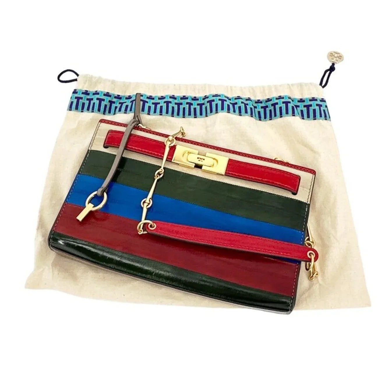 TORY BURCH Lee Radziwill Color-Block Shoulder Bag - flyKAMP