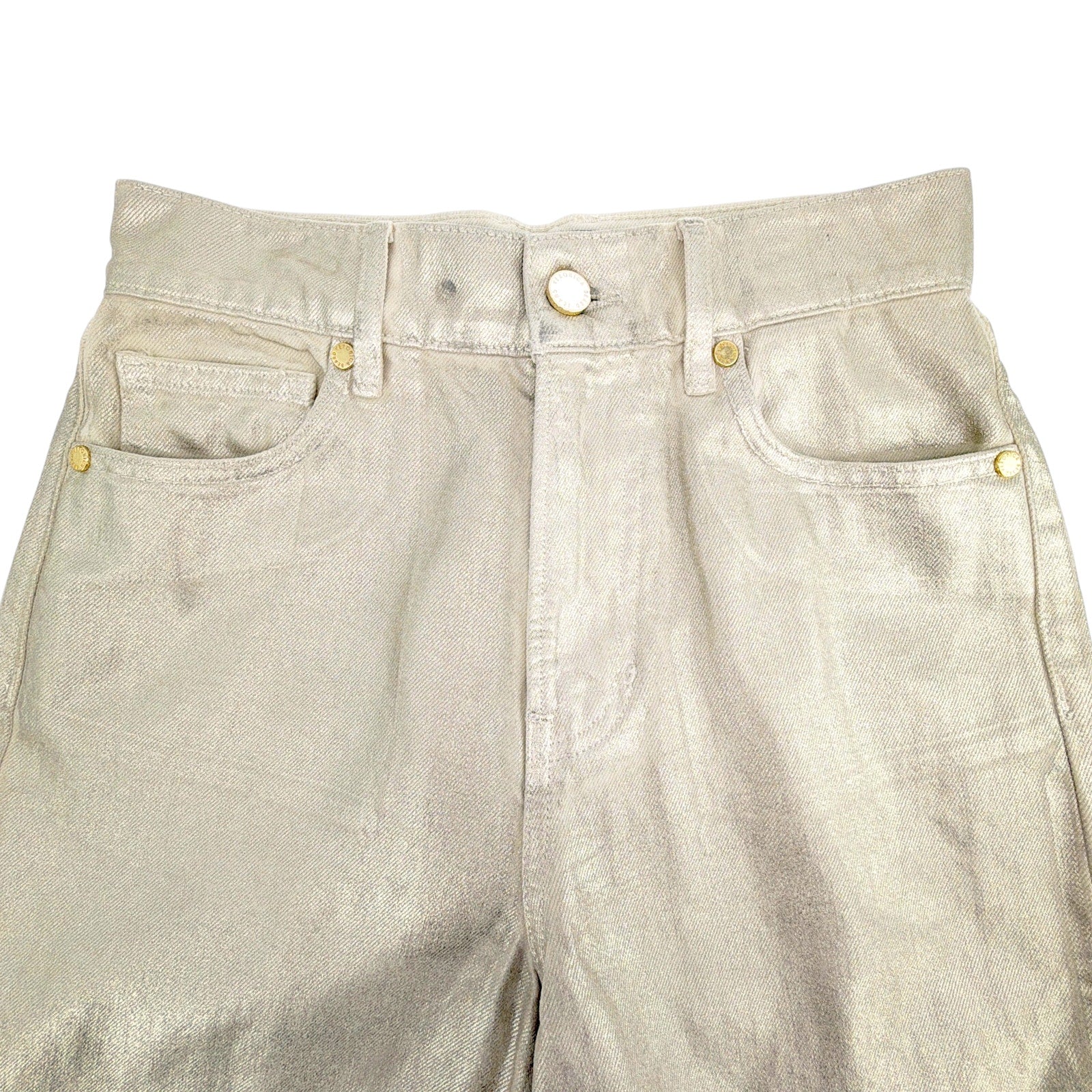 VERONICA BEARD Charlotte Longline Metallic Short in Gold 25 Veronica Beard