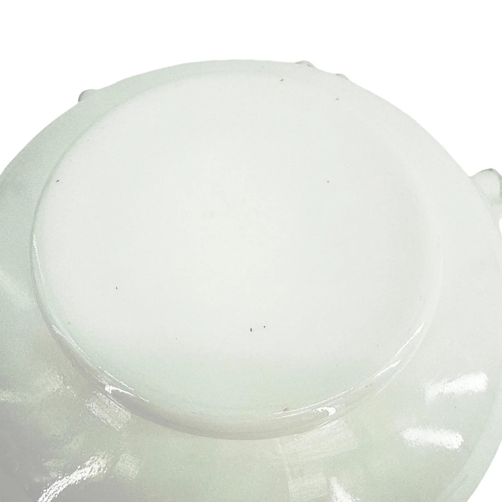 FENTON ART GLASS Vintage Silver Crest Bowl with Ruffle Top - flyKAMP