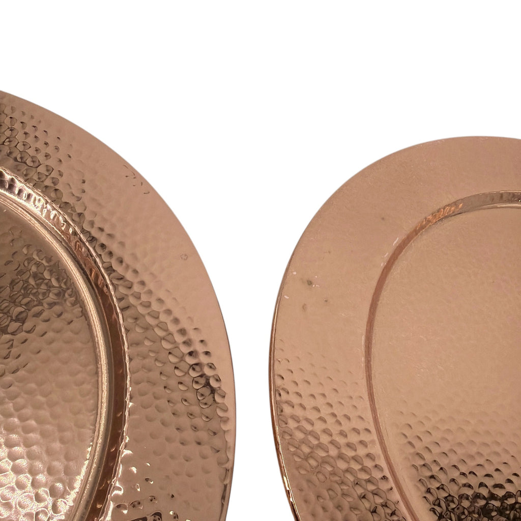 WILLIAMS-SONOMA Hammered Copper Charger Plates ||| Set of 4 Williams-Sonoma