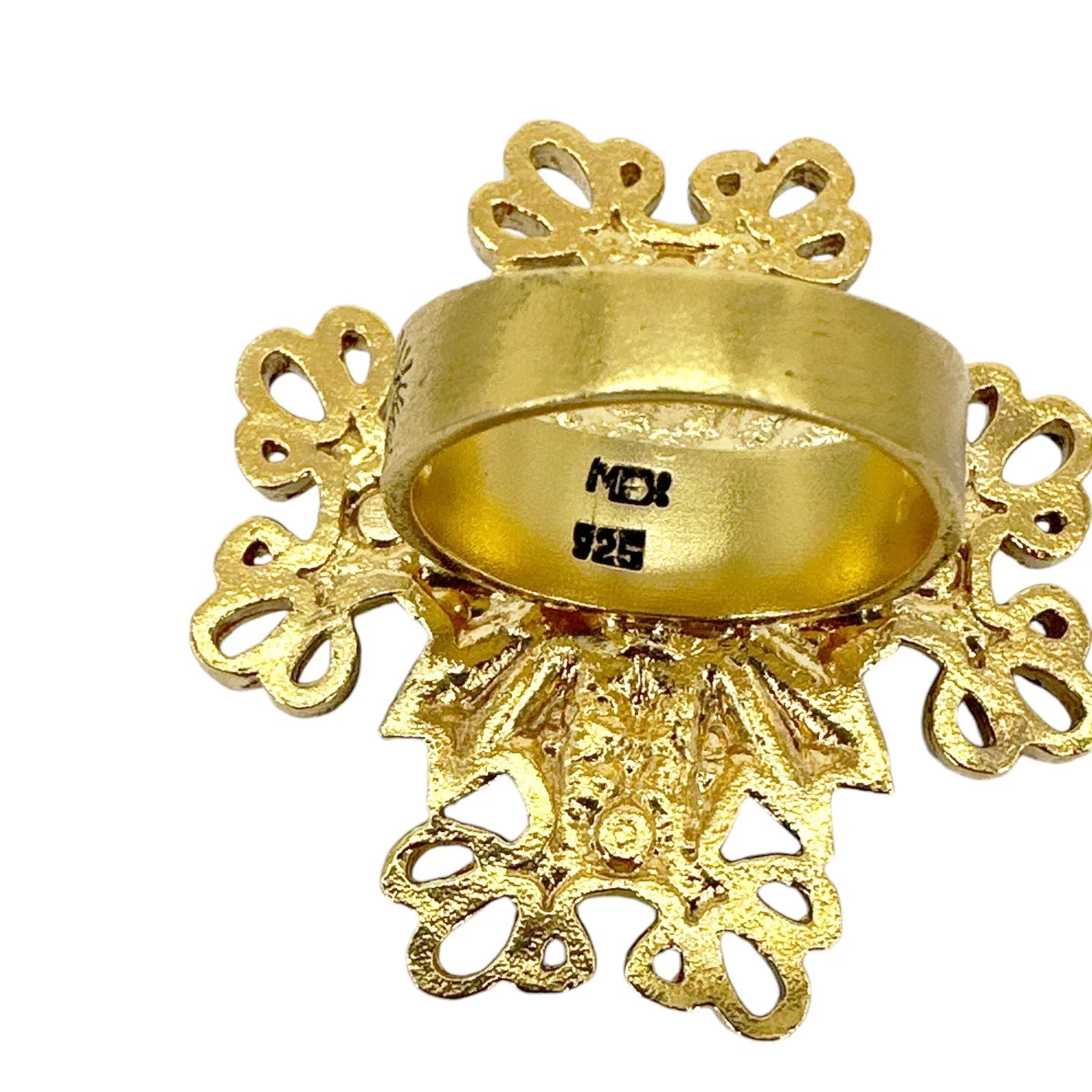 VIRGINS SAINTS & ANGELS VSA Electra Cross Ring in Gold Size 6 - flyKAMP