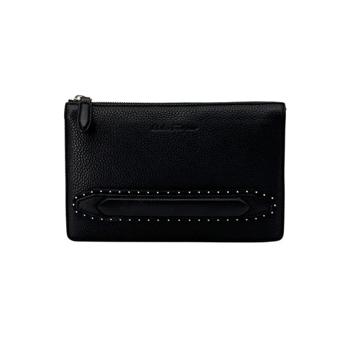 SALVATORE FERRAGAMO Firenze Stud Series Clutch - flyKAMP