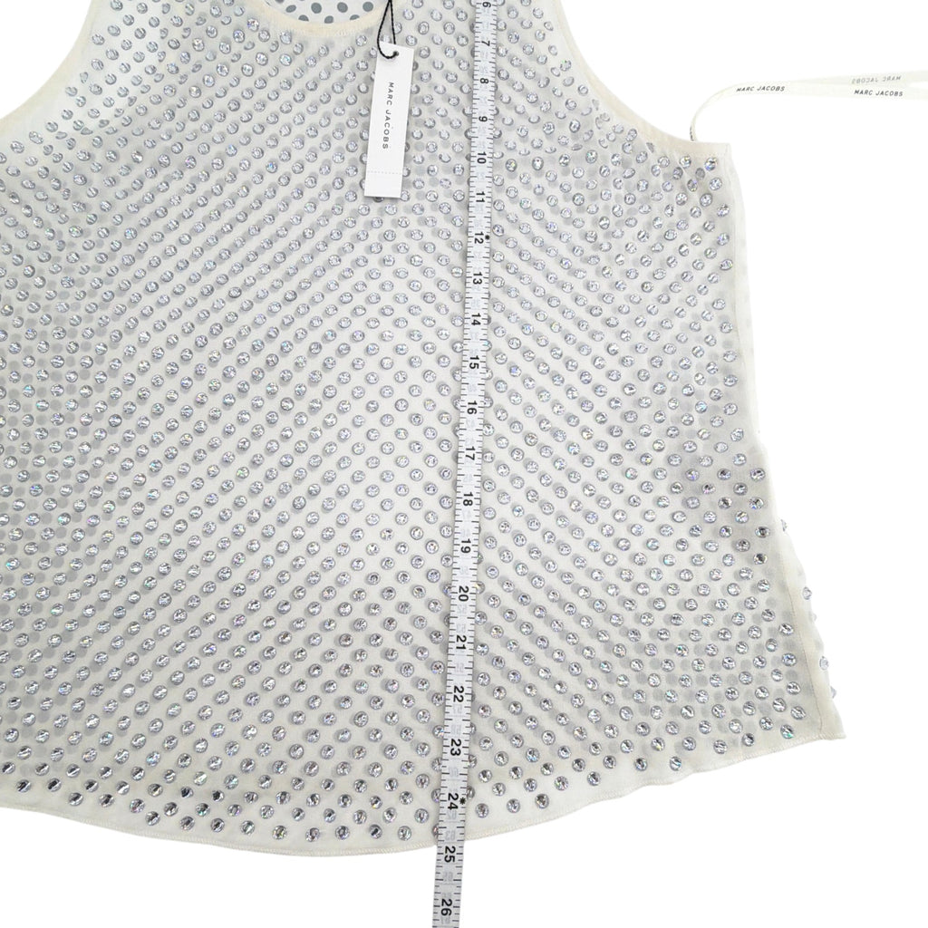 MARC JACOBS Rhinestone Embellished Tank Top S Marc Jacobs