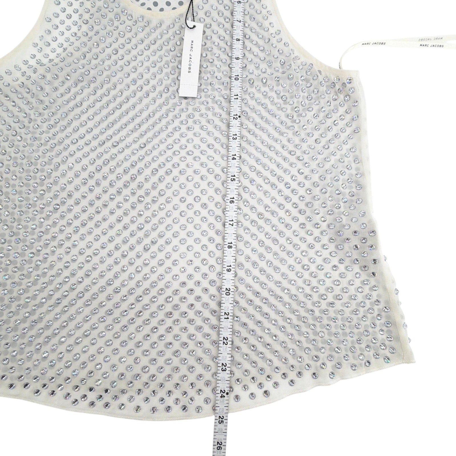 MARC JACOBS Rhinestone Embellished Tank Top S Marc Jacobs