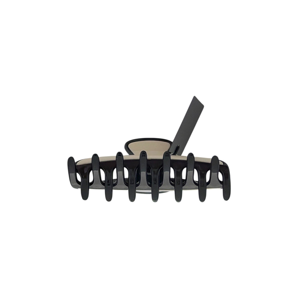 FRANCE LUXE Maybell Claw Clip in Black & Ivory France Luxe