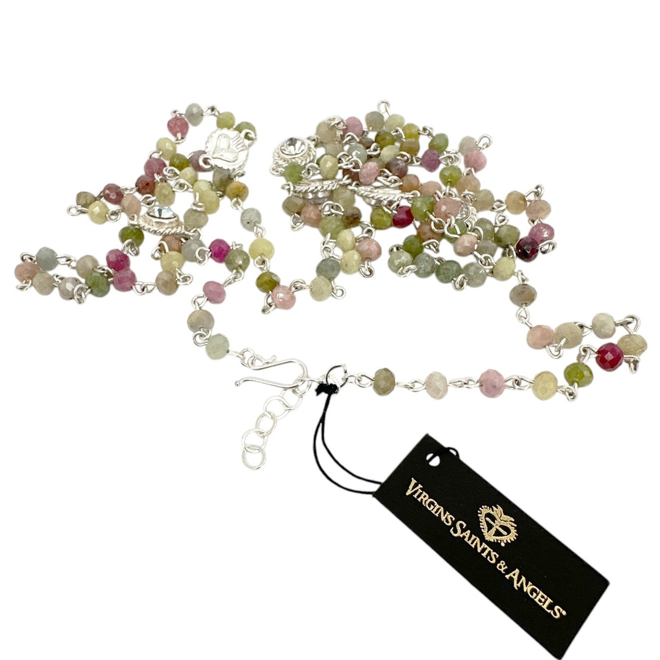 VIRGINS SAINTS & ANGELS VSA Wrap 6mm Precious Sapphire Beads in Silver