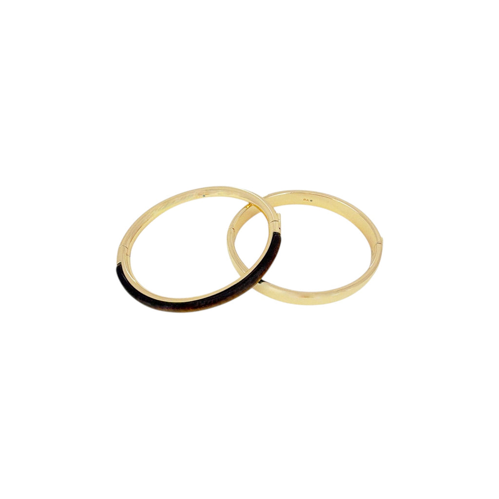 ROXANNE ASSOULIN Semi Stone and Small Puffy Hinged Cuff Set Roxanne Assoulin