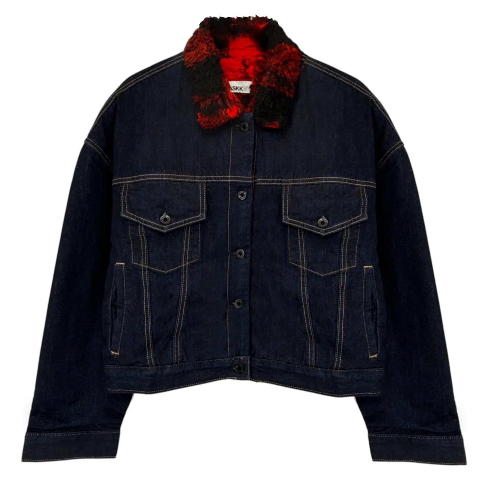 ASKK NY Nova Lined Jacket in Indigo Plaid 0|XS - flyKAMP
