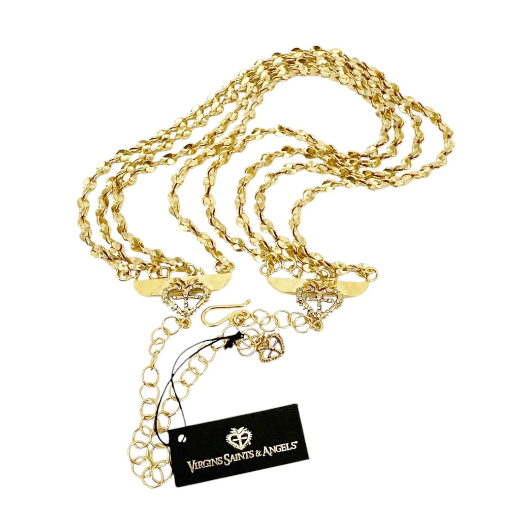 VIRGINS SAINTS & ANGELS VSA Love Chain Necklace in Gold - flyKAMP