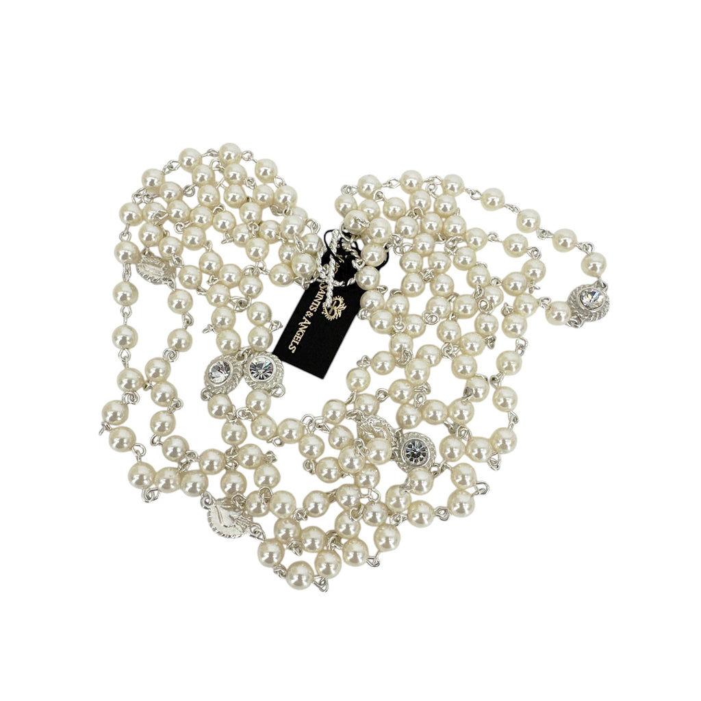 VIRGINS SAINTS & ANGELS VSA Magdalena Necklace 6mm Cream Pearl in Silver Virgins Saints & Angels