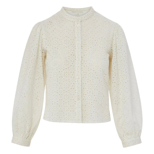 VERONICA BEARD Vitale Eyelet Top 6|M