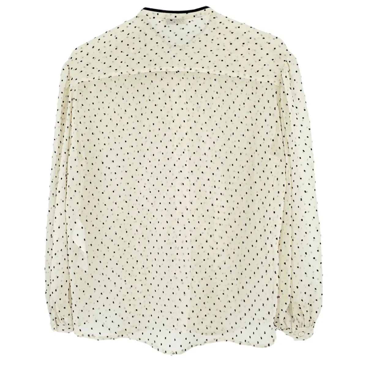 SANDRO Noelle Jabot Detail Swiss Dot Blouse 2|M - flyKAMP