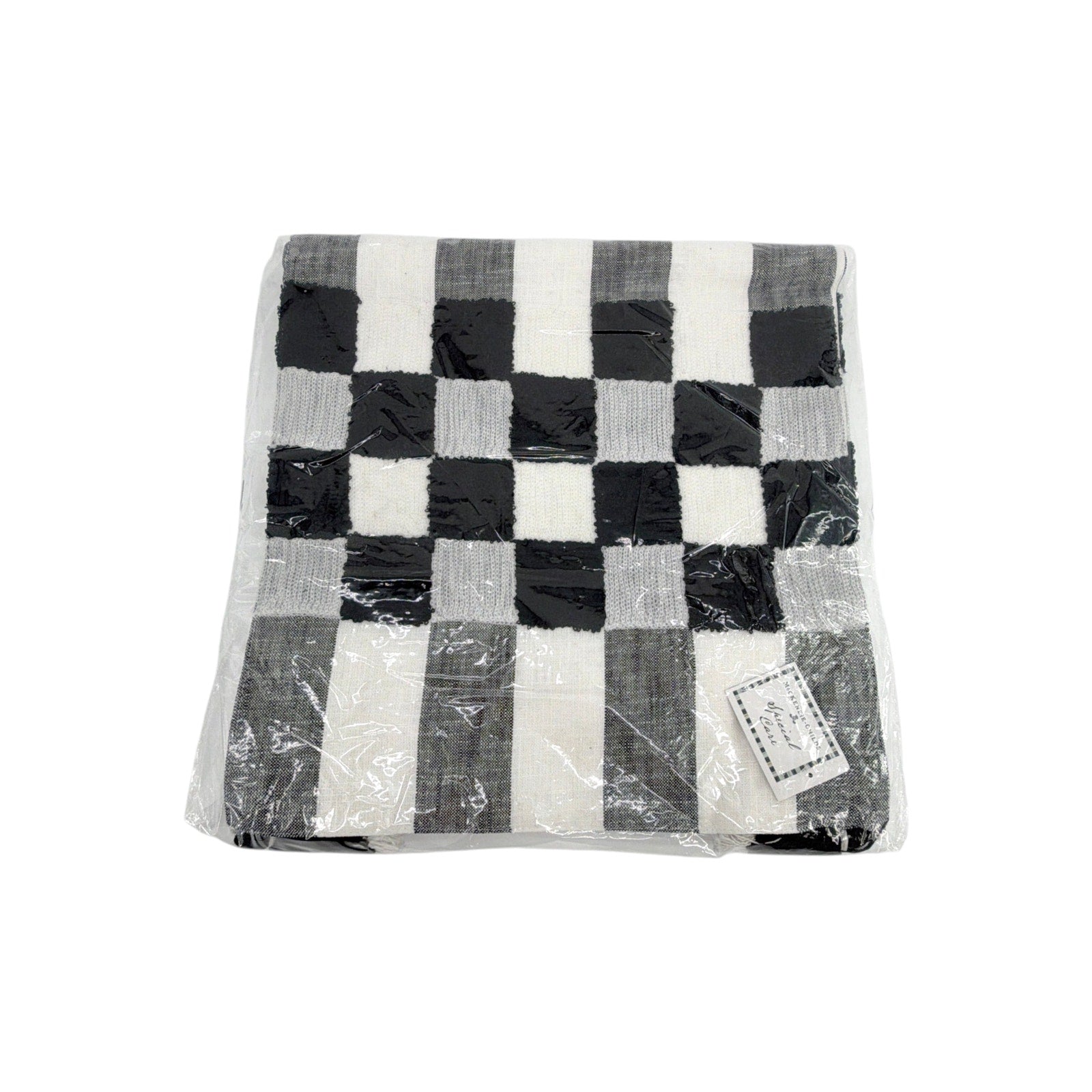 MACKENZIE-CHILDS Black Checks and Stripes Table Runner Mackenzie-Childs