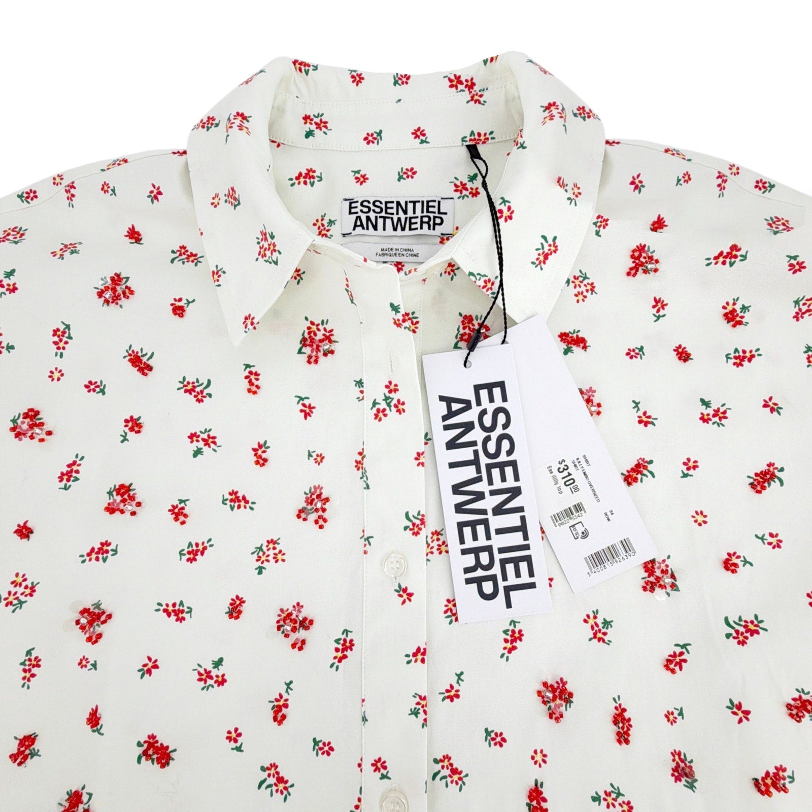 ESSENTIEL ANTWERP Ililly Floral Print Oversized Shirt XS Essentiel Antwerp