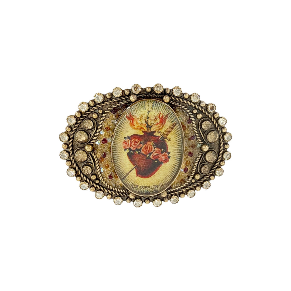VIRGINS SAINTS & ANGELS VSA Goddess Image Buckle Sacred Heart Virgins Saints & Angels