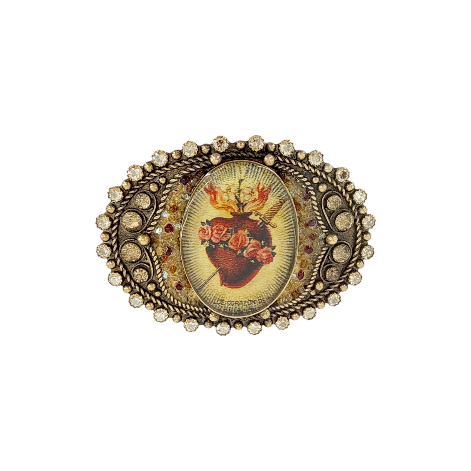 VIRGINS SAINTS & ANGELS VSA Goddess Image Buckle Sacred Heart Virgins Saints & Angels