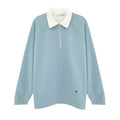 CLARE V. Le Rugby Shirt in Dusty Blue S Clare V.