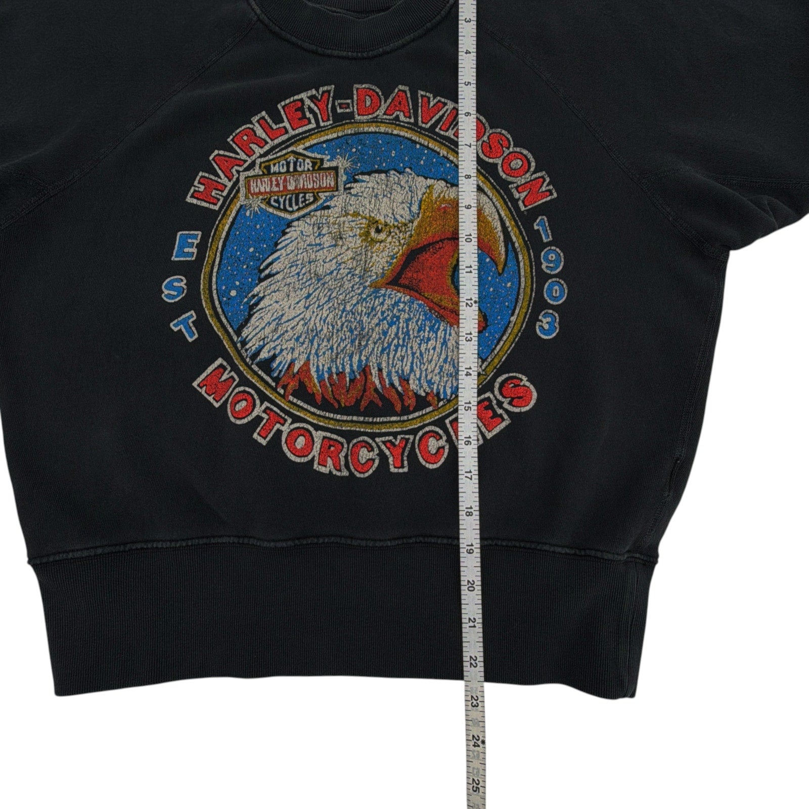 MADEWORN Harley Davidson 1903 Short Sleeve Sweatshirt S Madeworn