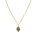 VIRGINS SAINTS & ANGELS VSA Piccolo Lucia Guardian Angels Charm Necklace in Gold - flyKAMP