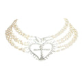 VIRGINS SAINTS & ANGELS VSA La Queen Collar in Cream Pearl & Silver - flyKAMP