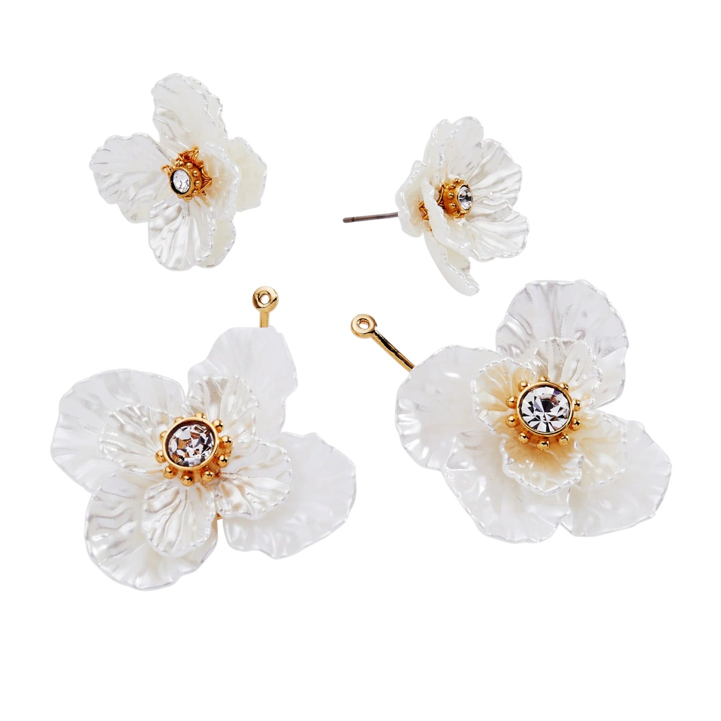 ALEX+ANI New York Botanical Garden Poppy Statement Earrings