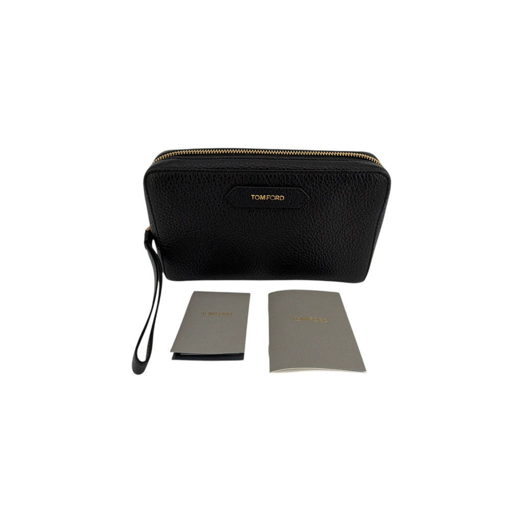 TOM FORD Medium Leather Cosmetics Case in Black Tom Ford