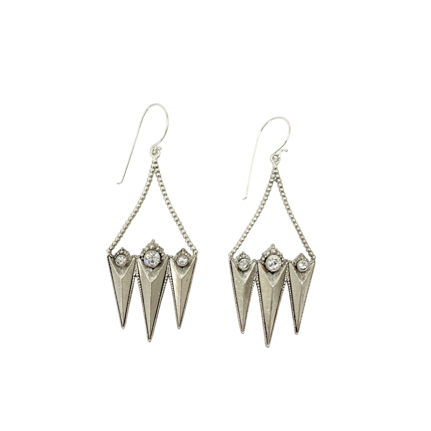 VIRGINS SAINTS & ANGELS VSA Electra Rays Hook Earrings in Silver