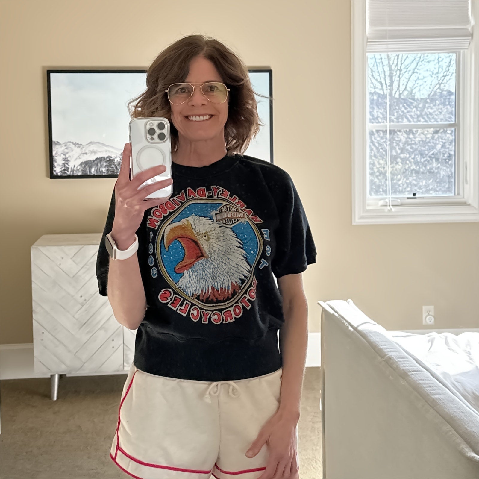 MADEWORN Harley Davidson 1903 Short Sleeve Sweatshirt S Madeworn