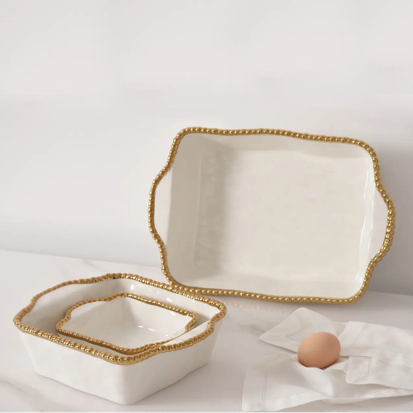 PAMPA BAY Golden Salerno 11" X 9" Rectangular Baking Dish Pampa Bay