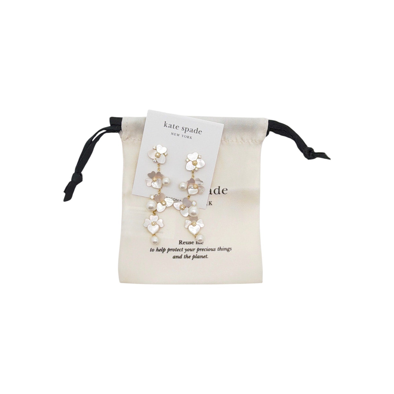KATE SPADE New York Precious Pansy Statement Linear Earrings Kate Spade New York