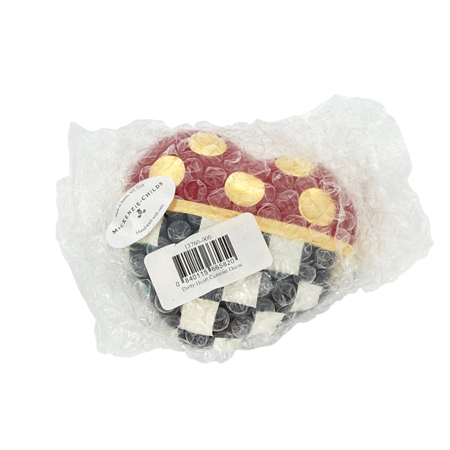 MACKENZIE-CHILDS Dotty Heart Ceramic Décor