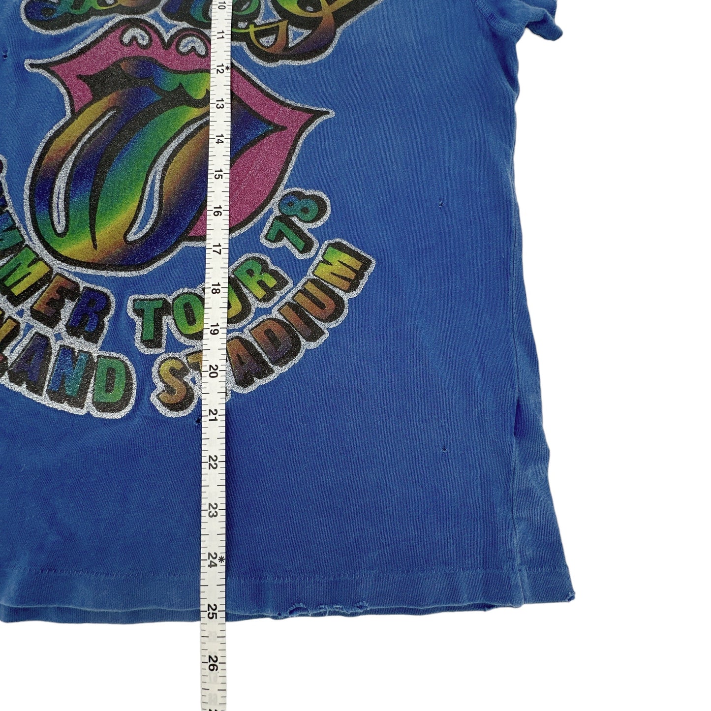 MADEWORN Rolling Stones Summer '78 Glitter Crew Tee in XS