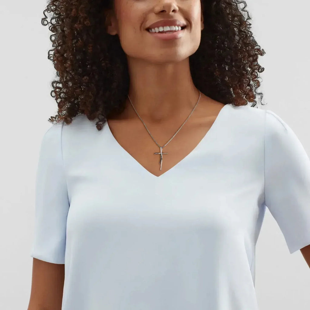 SILPADA Organic Cross Pendant Necklace - flyKAMP