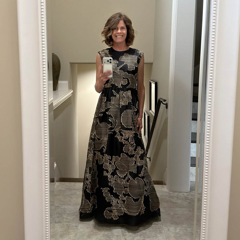 LAFAYETTE 148 New York Jacquard Silk Evening Gown in Black 4|S Lafayette 148 New York