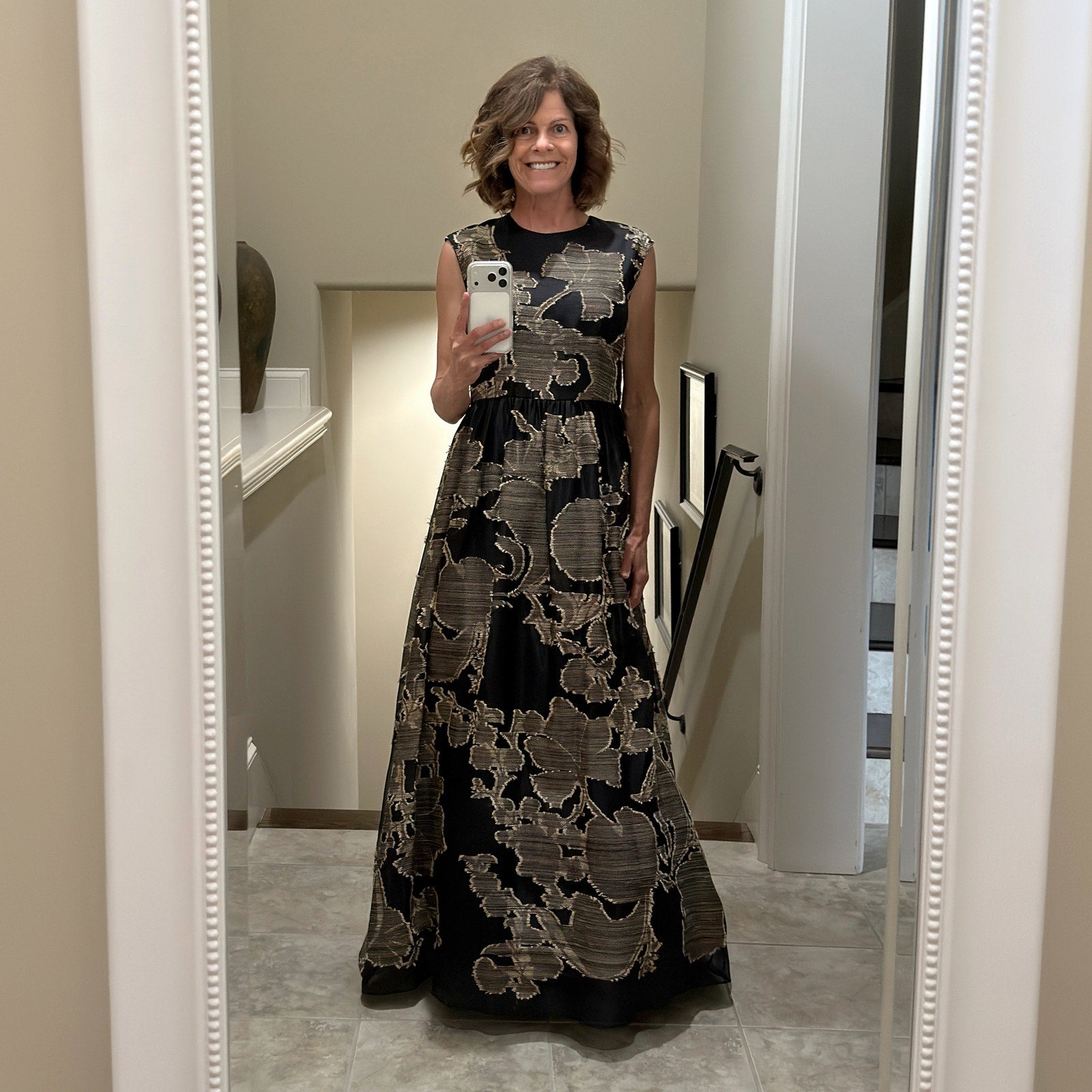 LAFAYETTE 148 New York Jacquard Silk Evening Gown in Black 4|S Lafayette 148 New York