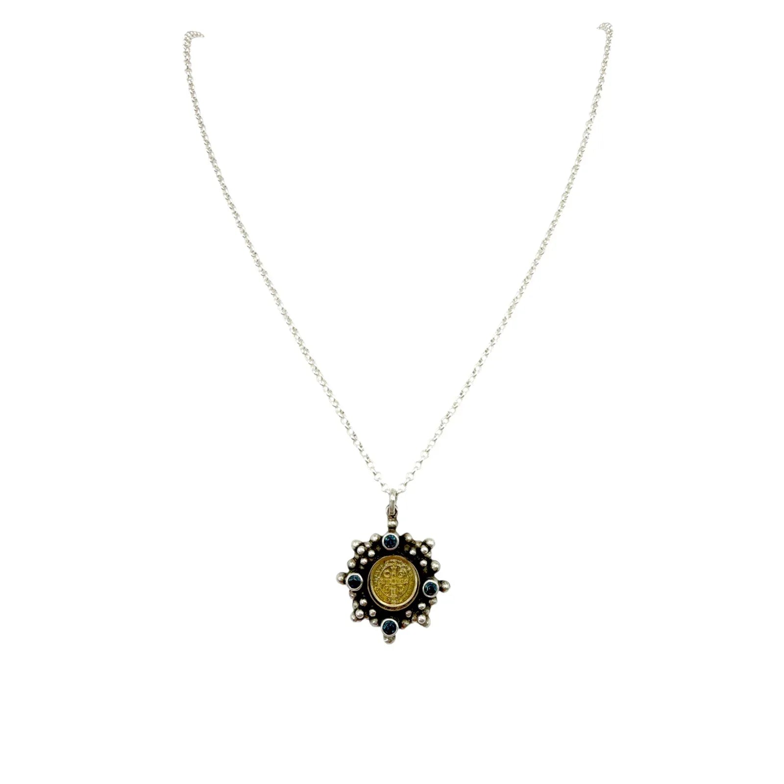 VIRGINS SAINTS & ANGELS VSA Petite Cloister San Benito Charm SS Necklace Silver - flyKAMP