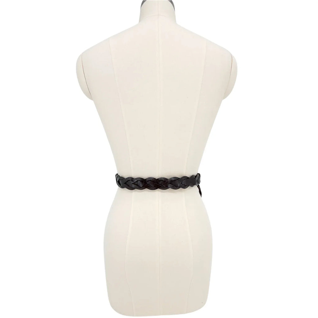 MADEWELL Braided Belt in Dark Carob M-L - flyKAMP
