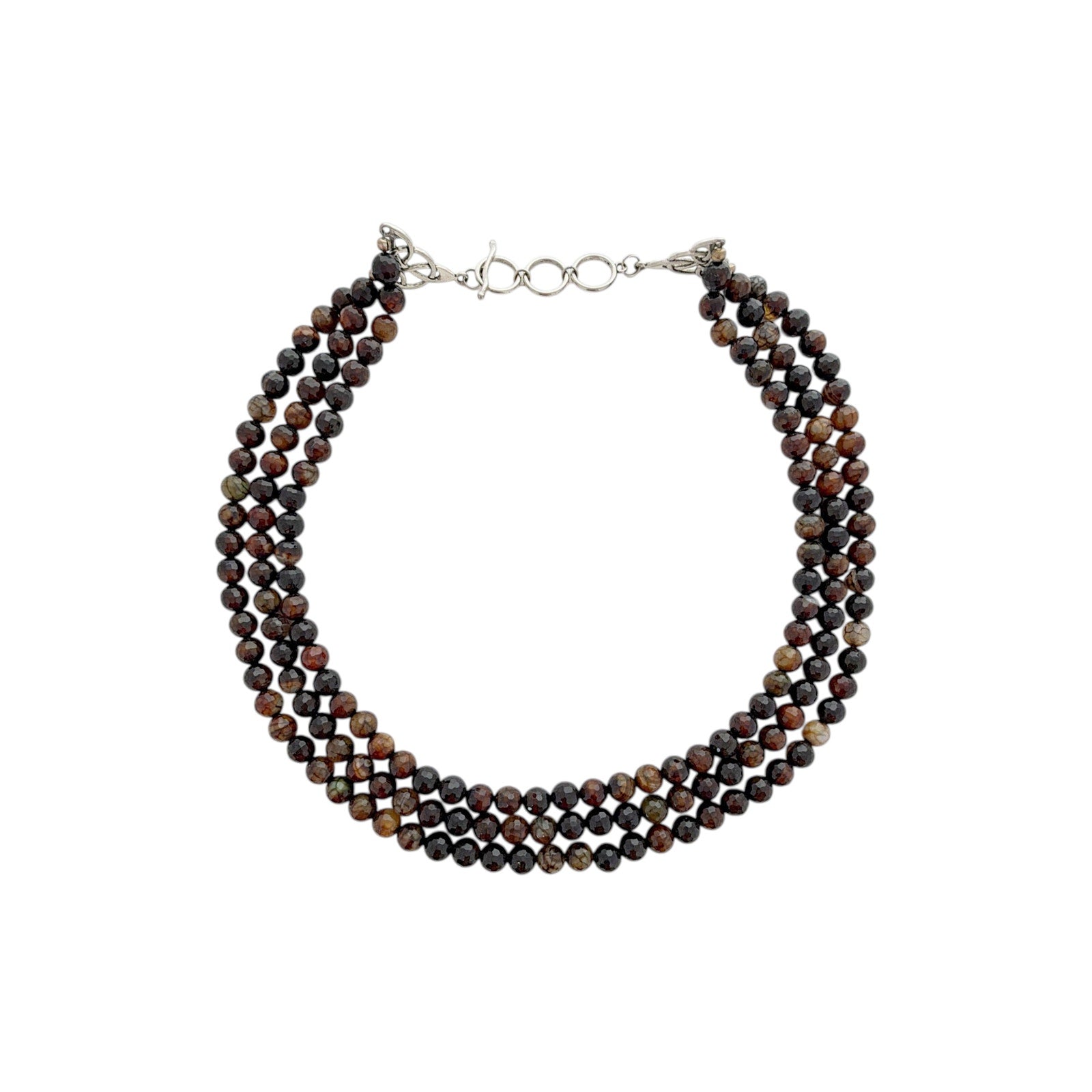 NECKLACE Triple-strand Faceted Gemstone None and/or Unknown