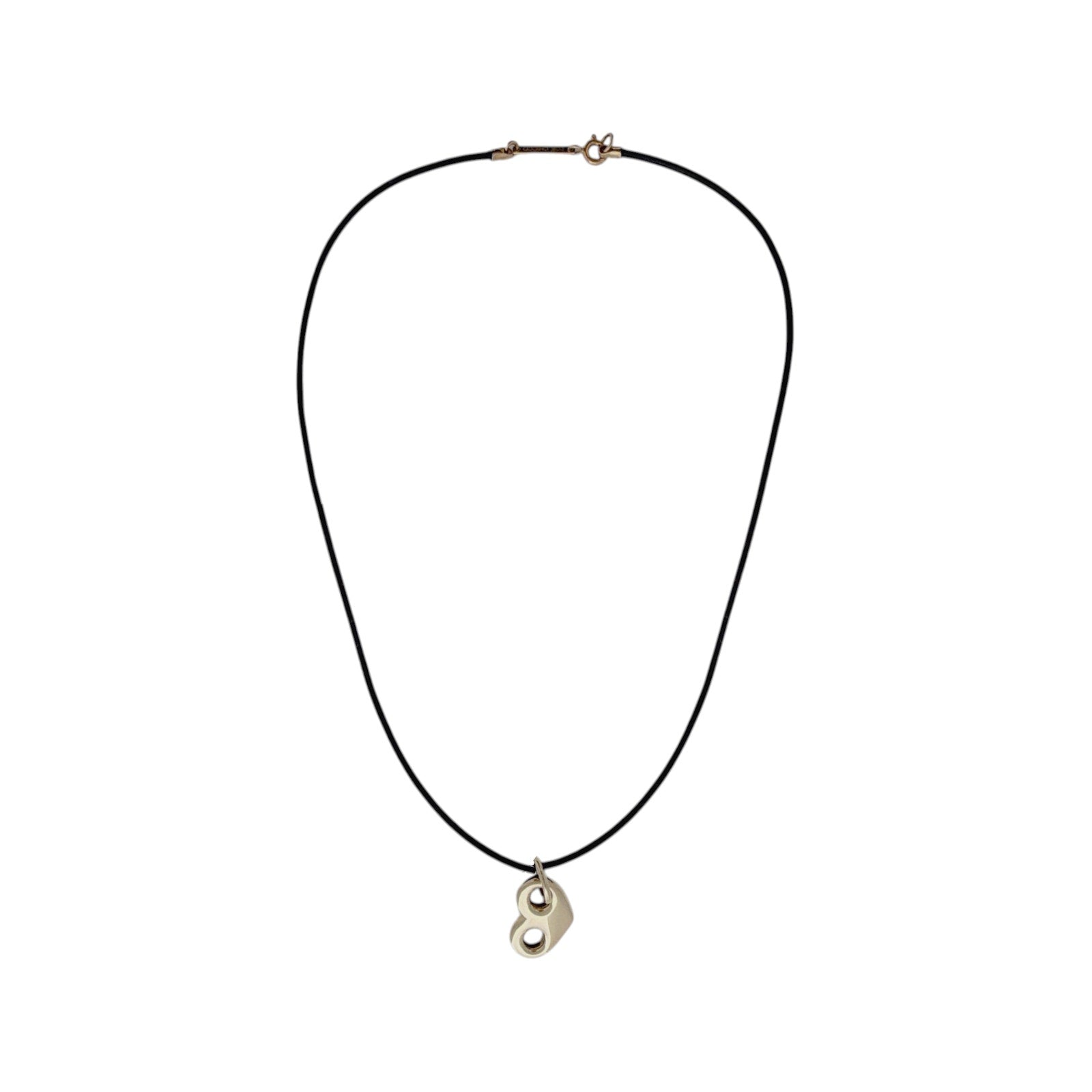 ZOE CHICCO 14k Gold Large Mariner Heart Leather Cord Necklace Zoe Chicco