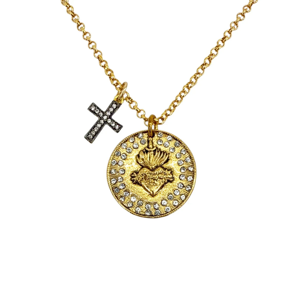 VIRGINS SAINTS & ANGELS VSA Sacred Heart Relic Charm Necklace - flyKAMP