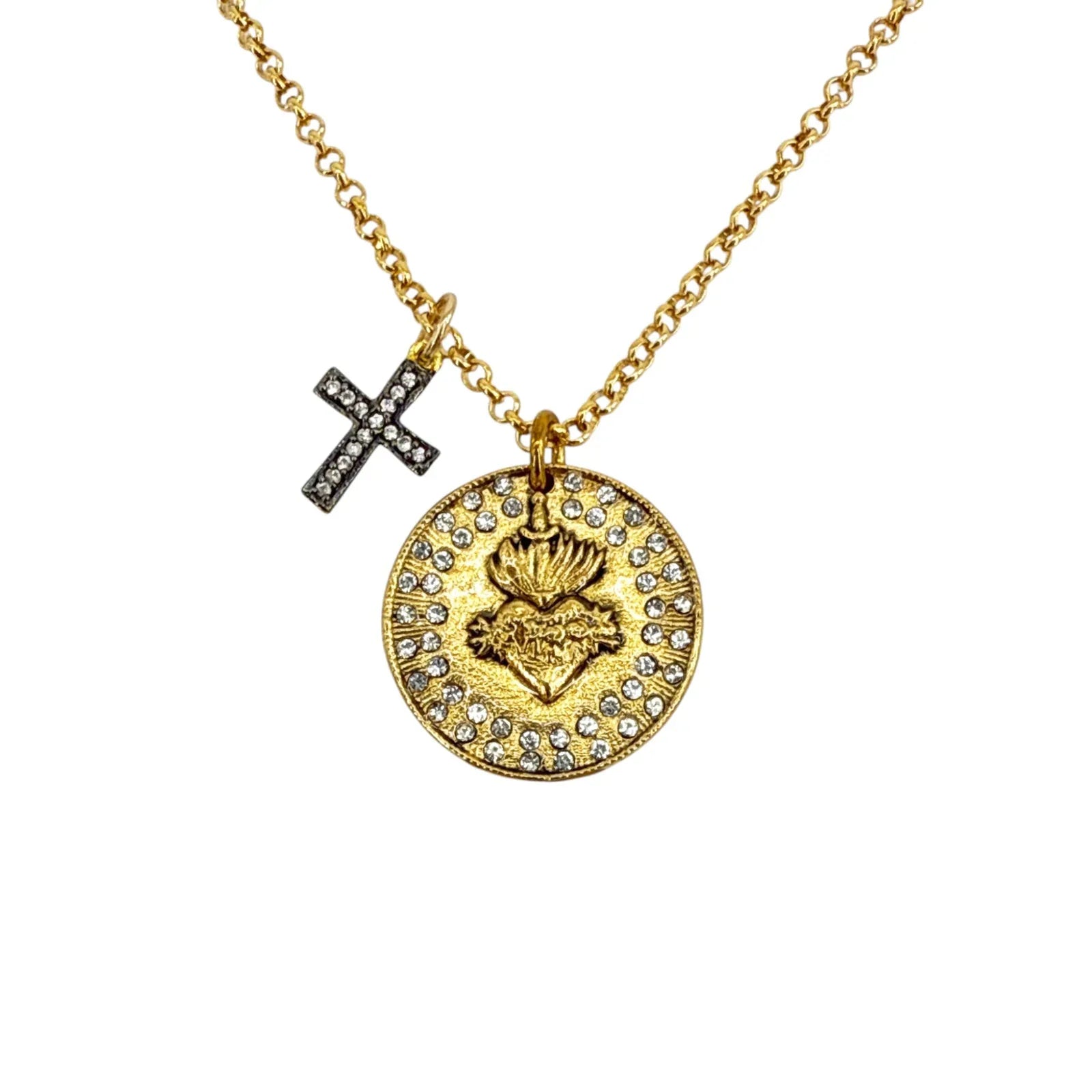 VIRGINS SAINTS & ANGELS VSA Sacred Heart Relic Charm Necklace - flyKAMP