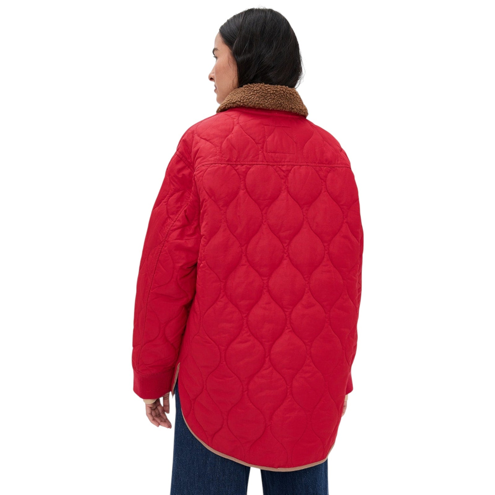 ALEX MILL Wembley Quilted Jacket In Red S Alex Mill