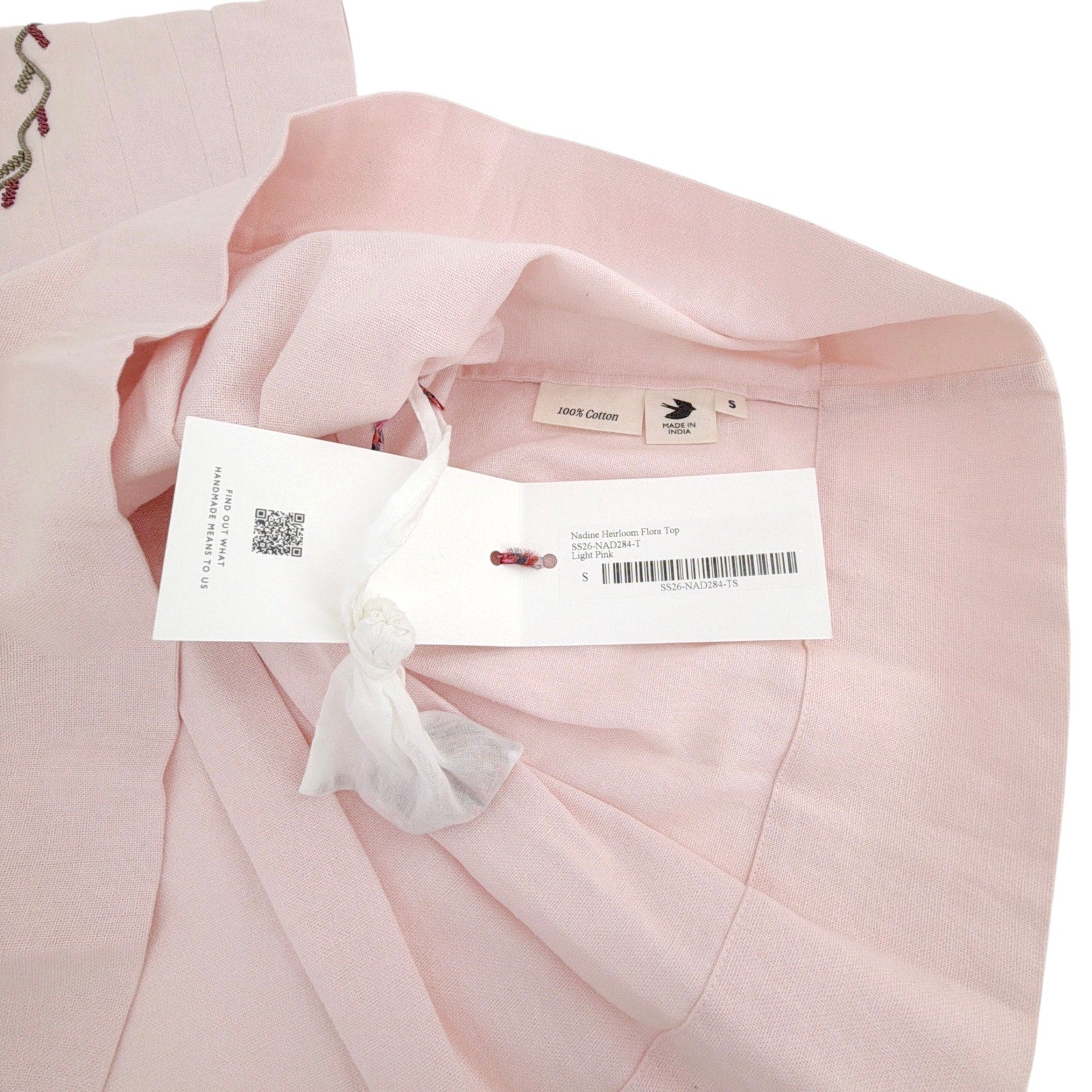 ALIX of BOHEMIA Nadine Heirloom Flora Top in Light Pink S Alix of Bohemia