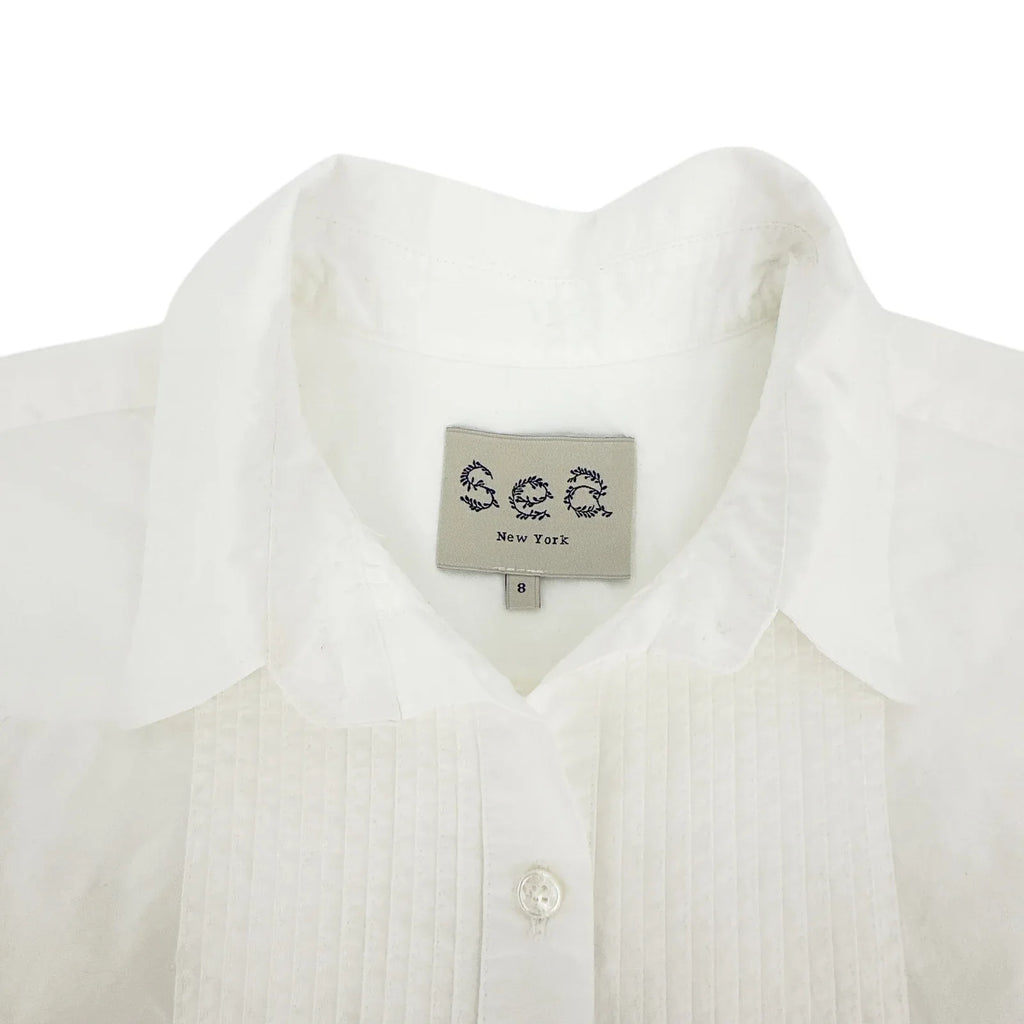 SEA New York Lace Back Button Down Blouse in Milky White 8|M - flyKAMP