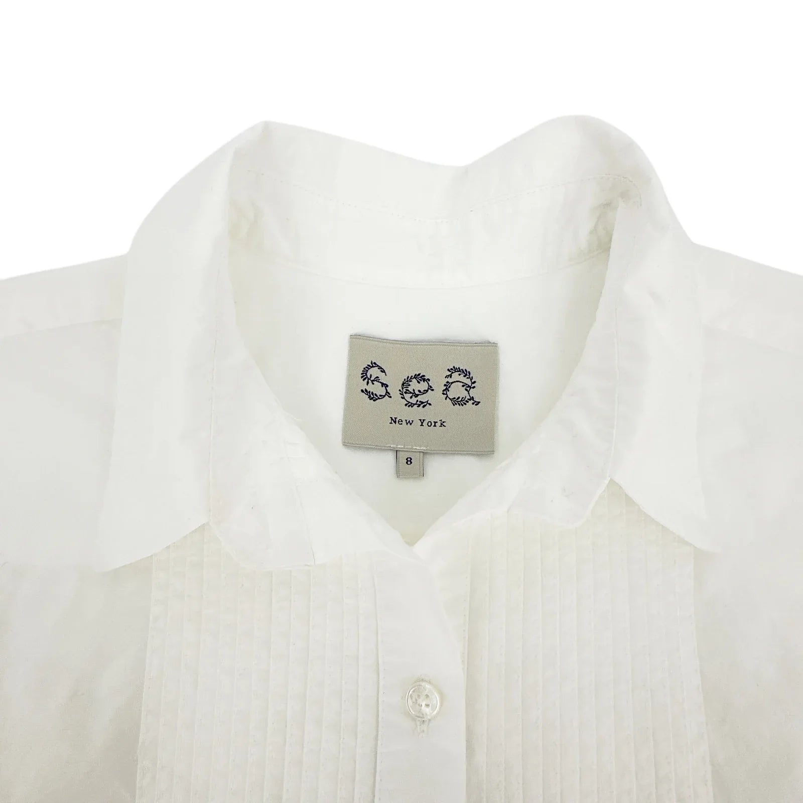 SEA New York Lace Back Button Down Blouse in Milky White 8|M - flyKAMP