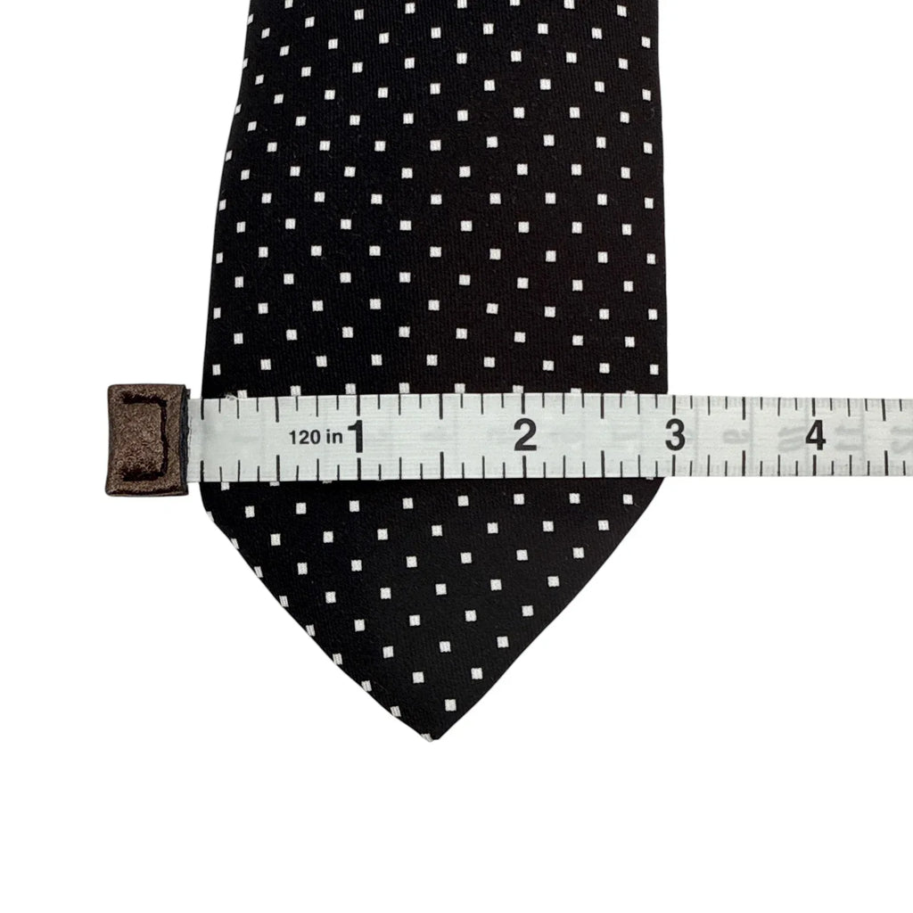SAKS FIFTH AVENUE Silk Tie in Black & White - flyKAMP