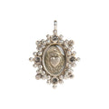 VIRGINS SAINTS & ANGELS VSA Oval Cloister Sacred Heart Medallion in Silver - flyKAMP