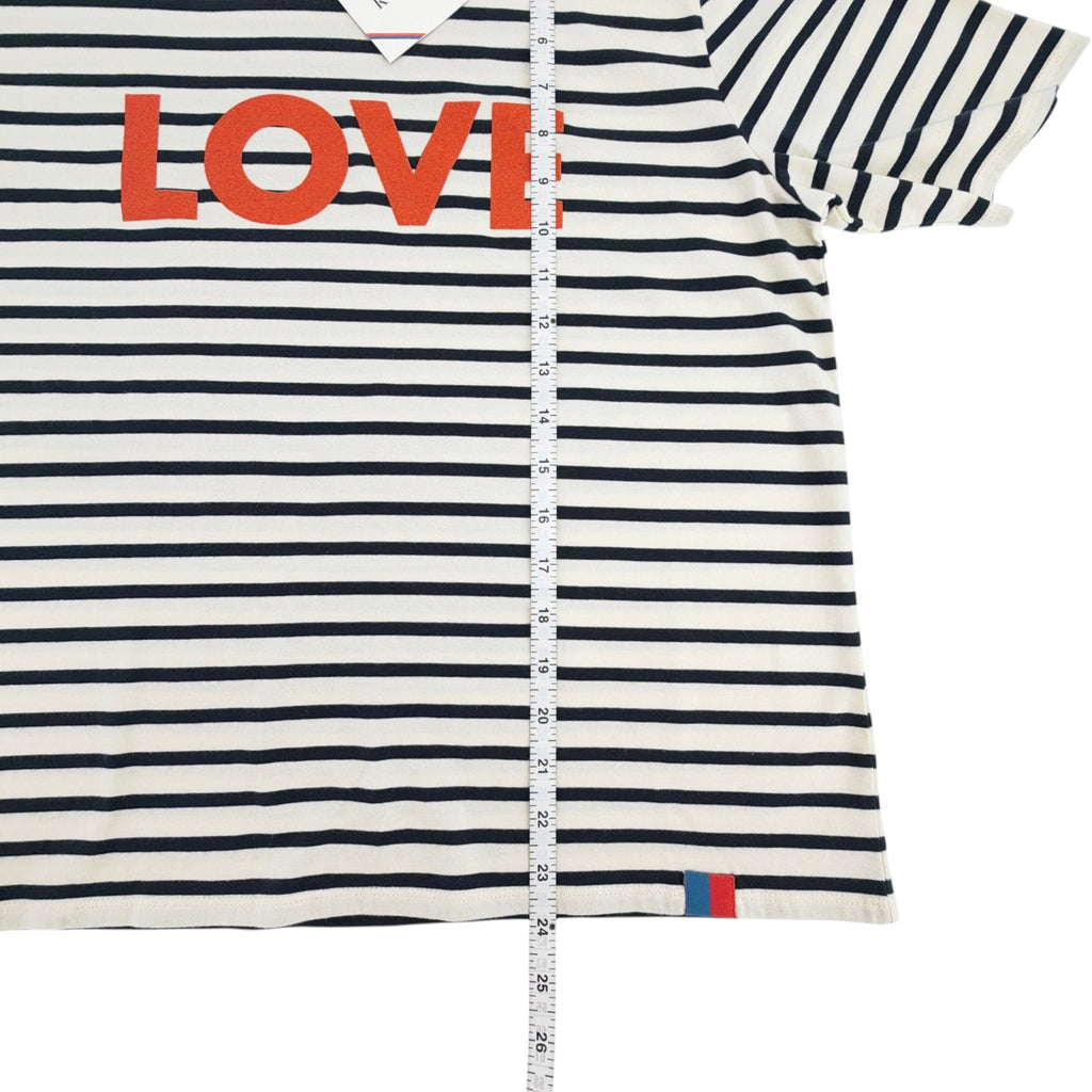 KULE The Modern Love Tee in Cream & Navy M Kule
